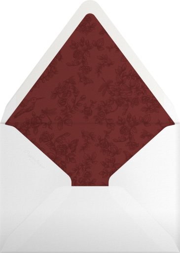 Gold Floral Butterfly Invitation Envelope