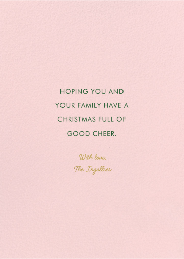 Tokyo Tree - Holiday Card by Carolyn Suzuki Studio - Back