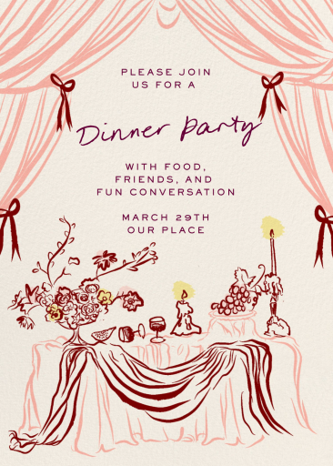 Draped Tablescape - Party Invitation by Pulp Templates Co.