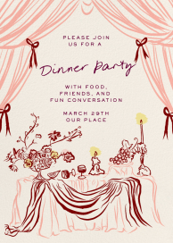 Drapery Dinner Party Invitation