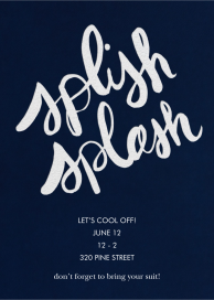 Splish Splash - Summer Party Invitation by Linda and Harriett