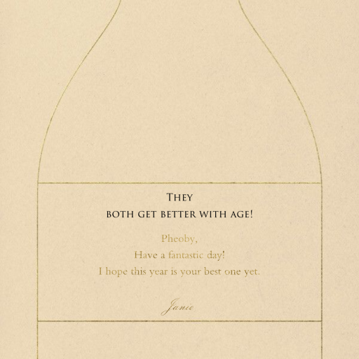 Wine - Birthday Card by Paperless Post - Back