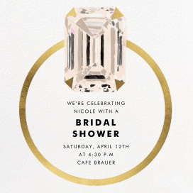 Emerald Cut - Bridal Shower Invitation by Carolyn Suzuki Studio