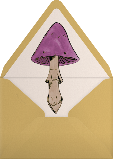 Mushroom Pattern Invitation Envelope