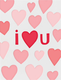 I Heart U - Love and Romance Card by Linda and Harriett