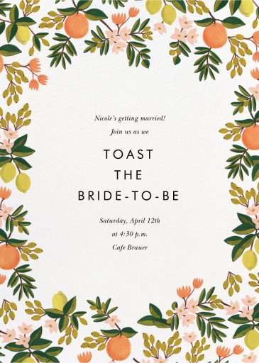 Citrus Orchard Suite - Bridal Shower Invitation by Rifle Paper Co.