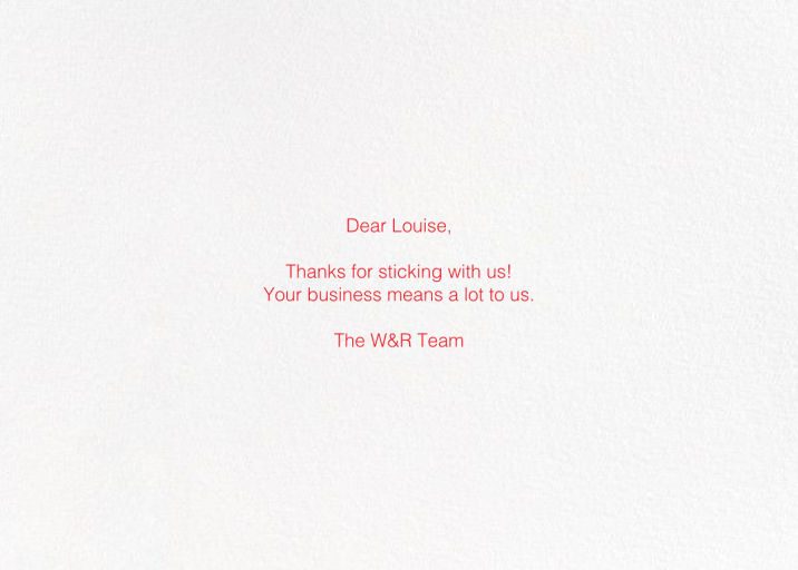 Many Many Many Thanks - Business Greeting Card by Paperless Post - Back