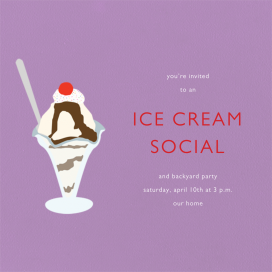 Ice Cream Sundae - Get-Together Invitation by Paperless Post