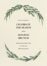Wintergreen Frame - Holiday Luncheon Invitation by Paperless Post