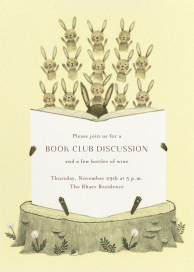 Bunny Bibliophiles - Get-Together Invitation by Paperless Post