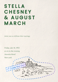 Corner Motif (Custom Magic Art) - Wedding Invitation by Paperless Post