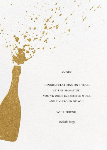 Champers - Business Greeting Card by Paperless Post