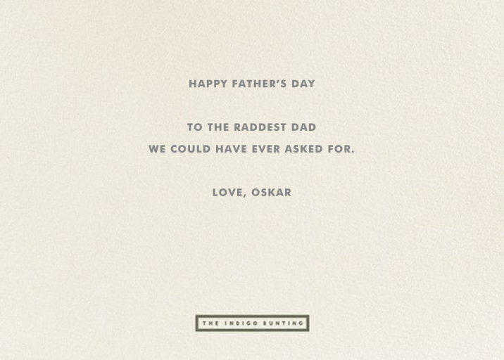 To The Greatest Pop - Father's Day Card by The Indigo Bunting - Back