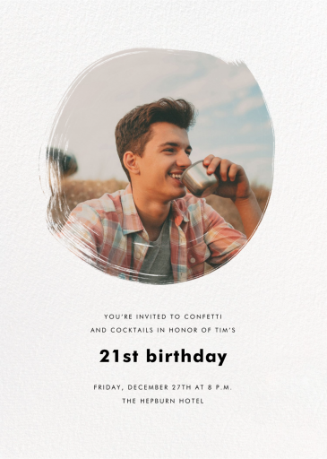 Painted Circle - Invitation by Paperless Post