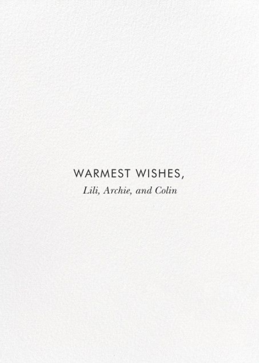 Christmas Bow Frame - Holiday Card by Linda and Harriett - Back