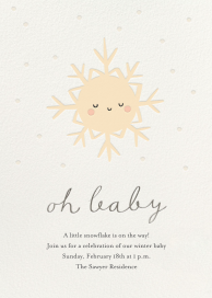 Happy Snowflake - Baby Shower Invitation by Little Cube