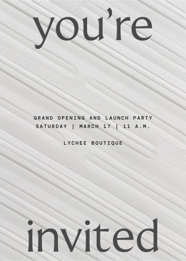 Gilded Lines - Business Event Invitation by Kelly Wearstler