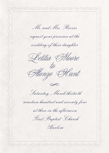 Soft Scroll - Wedding Invitation by paperless_post