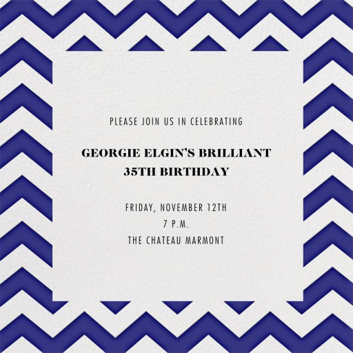 Chevrons - Square - Birthday Invitation by Paperless Post