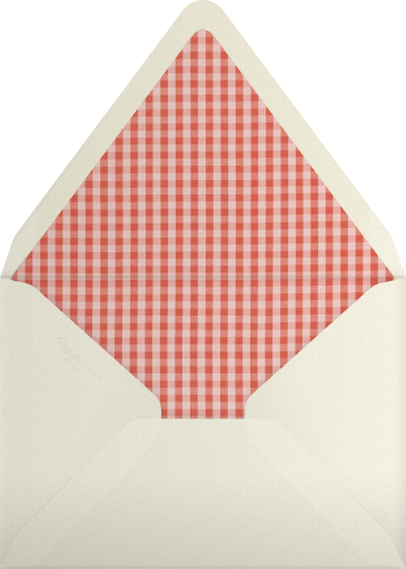 Gingham Apple Wreath Invitation Envelope