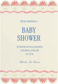 Seashell Border - Baby Shower Invitation by Martha Stewart
