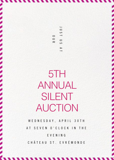 Stripe Border - Fundraiser Invitation by Paperless Post