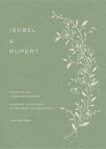 Botanical Pressed Wildflower - Rehearsal Dinner Invitation by Paperless Post