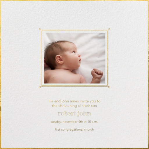 Traditional Frame - Baptism & Christening Invitation by Paperless Post