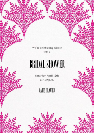 Fanned Frond - Bridal Shower Invitation by Carolina Herrera
