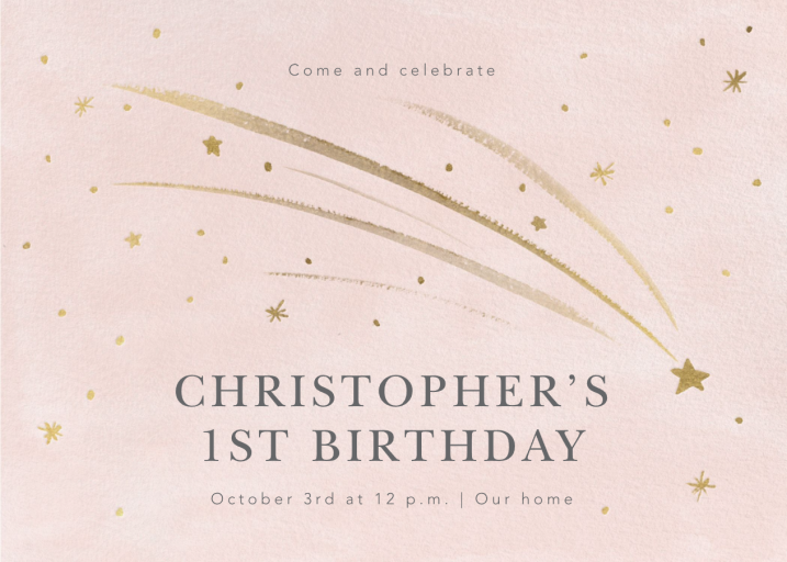 Little Leonids - First Birthday Invitation by Paperless Post