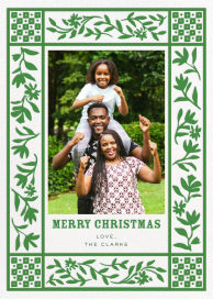 Green Pattern Frame - Christmas Card by Cheree Berry Paper & Design