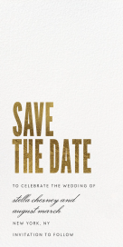 Gold Ticket - Save the Date by Paperless Post