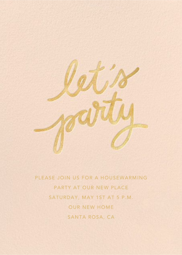 Party Script (Tall) - Housewarming Invitation by Sugar Paper