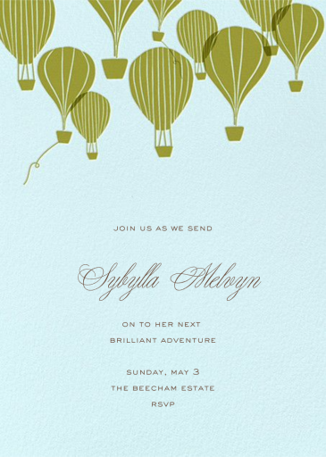 Hot Air Balloon Cluster - Retirement and Farewell Party Invitation by Paperless Post