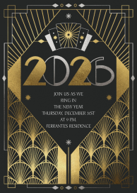 Deco Delight - New Year's Eve Invitation by Paperless Post