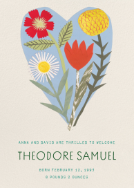 Cutout Bouquet - Birth Announcement by Hadley Paper Goods