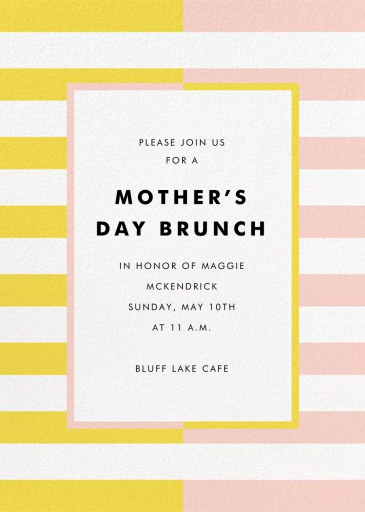 Colorblocked Stripes - Mother's Day Invitation by kate spade new york