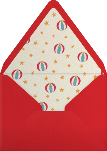 Circus Bear Birthday Invitation Envelope