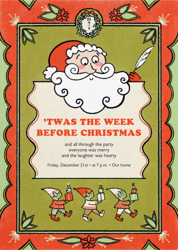 Santa and His Elves - Holiday Party Invitation by Paperless Post