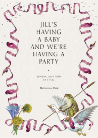 Frog in Flight - Baby Shower Invitation by Stephanie Fishwick