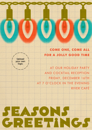 Luces navideñas - Invitación a la fiesta corporativa de Navidad por Josh Stover