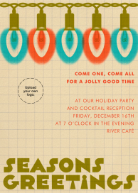 Christmas Lights - Corporate Holiday Party Invitation by Josh Stover
