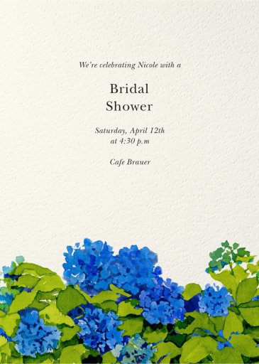 Hydrangea Season - Bridal Shower Invitation by Felix Doolittle