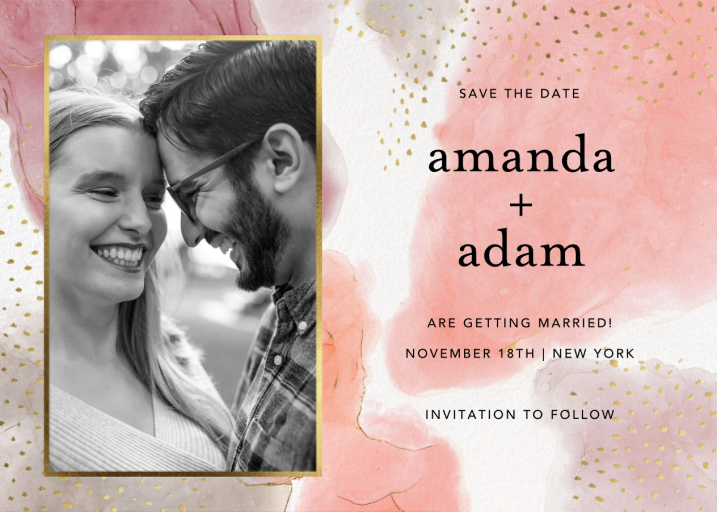 Ethereal Wash Photo - Save the Date by Ashley G