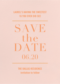 Typographic II - Save the Date - Save the Date by kate spade new york