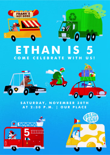 Automania - Birthday Invitation by Hello!Lucky