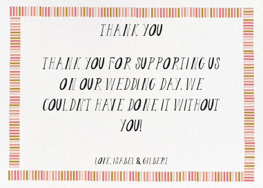 Miss Gigi (Stationery) - Thank You Card by Mr. Boddington's Studio