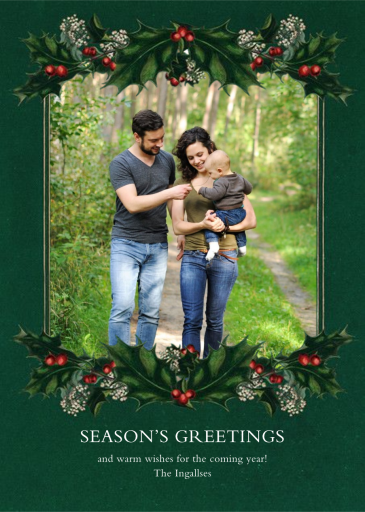 Branches de Houx (Photo) - Holiday Card by John Derian