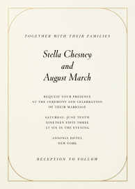 Simple Gold Frame Invitation