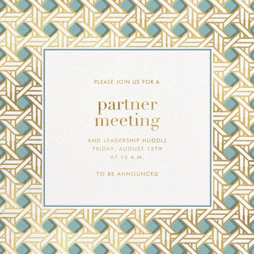 Woven - Networking Event Invitation by Jonathan Adler